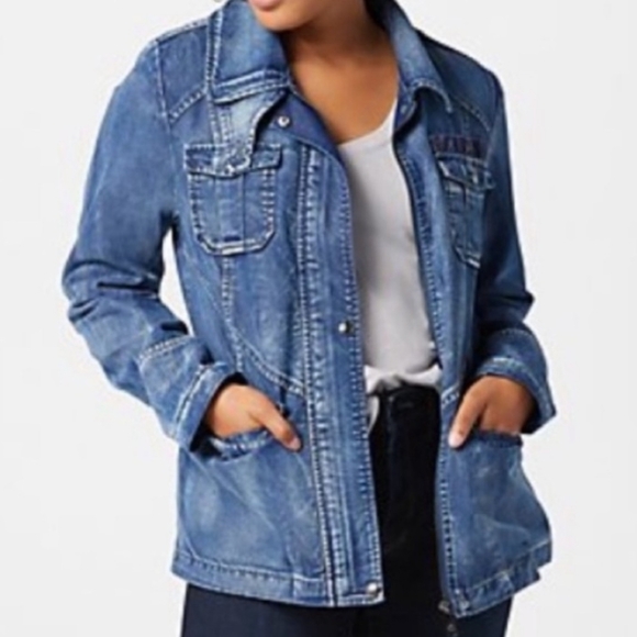 Sam Edelman Denim Jacket Size -L - Picture 3 of 4